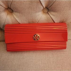Tory Burch Orange Clutch with Dust Cover